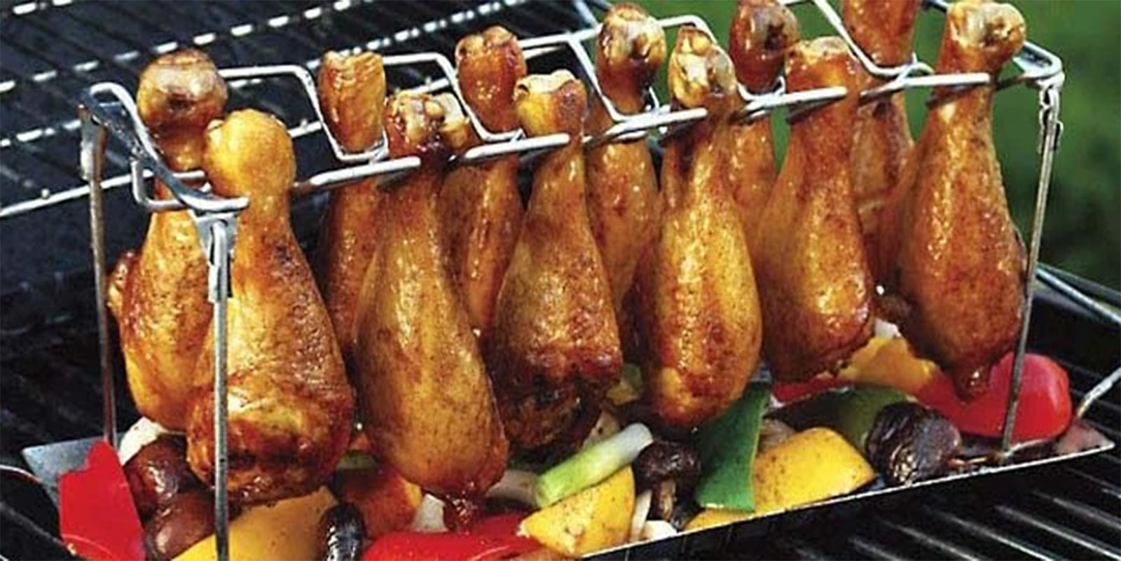 Perfect Chicken Rack BBQ Chicken Rack MAN LAW MAN-V10 | Topnotch Outdoors